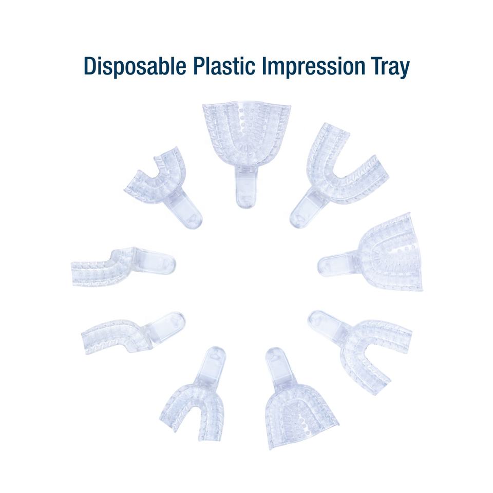 Chinese factory plastic dental transparent impression tray disposable impression trays dental