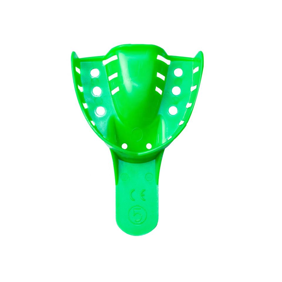 Disposable impression tray green plastic impression tray dental impression tray