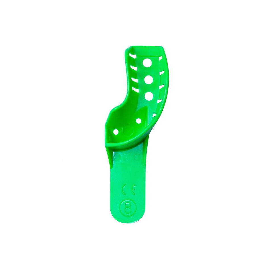 Disposable impression tray green plastic impression tray dental impression tray