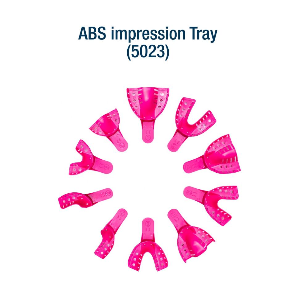 Disposable impression trays pink plastic impression tray dental impression tray